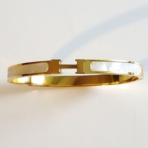 Elegant Gold Stainless Steel Initial Bracelet